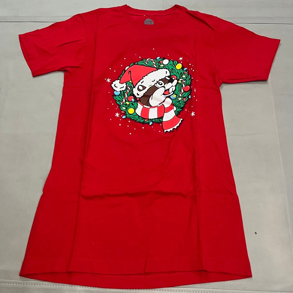 New Buccees Men Red Christmas T Shirt Ugly Christmas Xmas Texas Bucee's-SM-4525